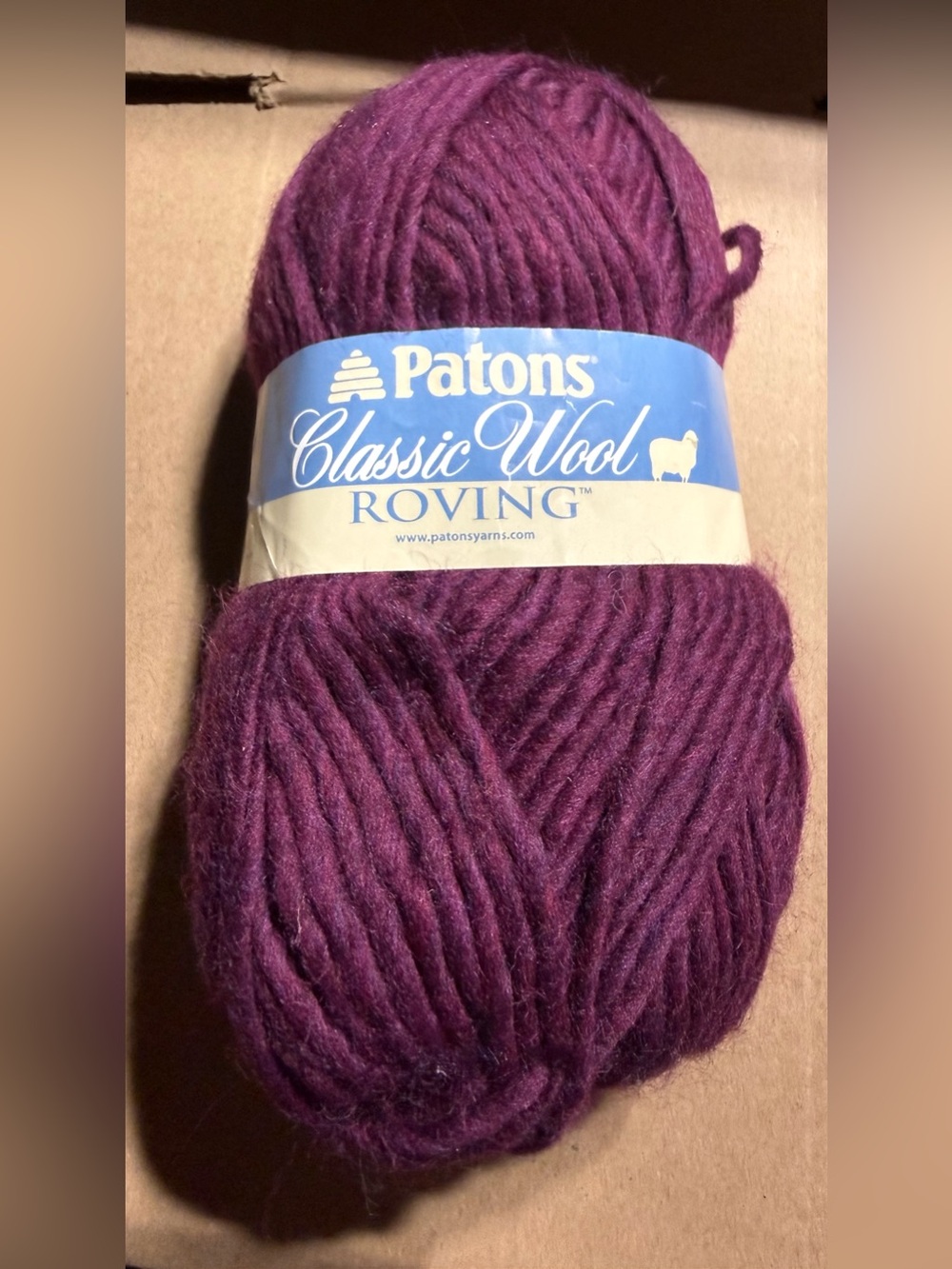 Patons Classic Wool Roving Yarn - Plum Prune  Ciruela